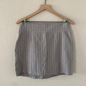 Aerie Offline OG Groove High Rise Mini Skirt Gray L